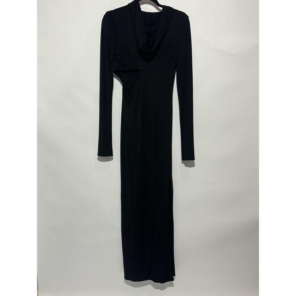NWT Versace Runway Black Maxi Dress IT 38 US 2 Hooded Cut Out $3,475 - Picture 8 of 16
